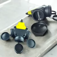 Колодка каучуковая на 3 розетки с защитными крышками, 16A/250V, IP 44,"MAXIMUM" MX 15166 оптом